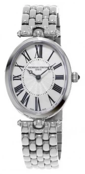 Image of Frederique Constant Womens Art Deco Oval Stainless Steel Watch