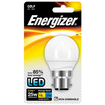Image of Energizer LED Golf 250lm Warm White Opal BC 3.4w