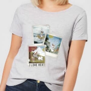 Image of Disney Frozen Olaf Polaroid Womens T-Shirt - Grey - M
