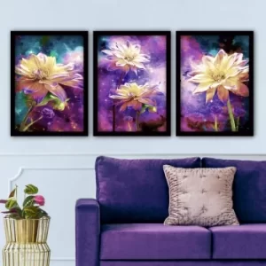 Image of 3SC88 Multicolor Decorative Framed Painting (3 Pieces)