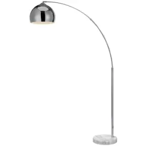 Image of Cristal Noova Arc Floor Lamp 1xE27 Chrome