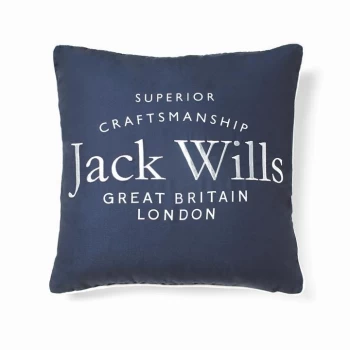 Image of Jack Wills Emboidered Cushion - Navy