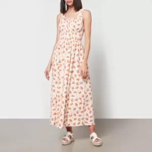 Image of Aligne Helaine Floral-Print Poplin Midi Dress - EU 36/UK 8