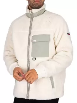 Image of Mix Media Sherpa Jacket