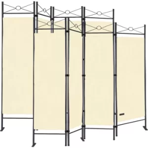 Image of 2x Paravent Screen 4 Panel Room Divider Privacy Partition Seperator Wall Cream Bedroom Living Room Dressing