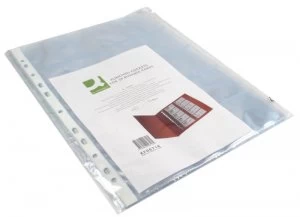 Image of Q-Connect Punched Business Card Pocket Polypropylene A4 Capacity 20 P