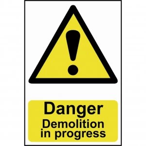 Image of Scan Danger Demolition In Progress Sign 400mm 600mm Standard