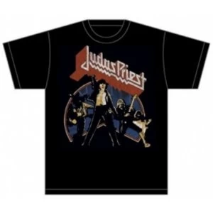 Image of Judas Priest Unleashed v2 Mens Black TShirt: Large