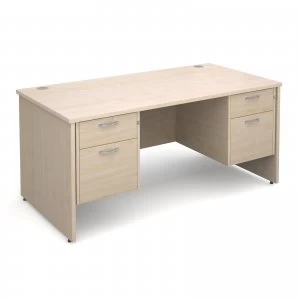 Image of Maestro 25 PL Straight Desk With 2 and 2 Drawer Pedestals 1600mm - map