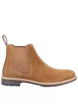 Image of Hush Puppies Justin Suede Chelsea Boot, Light Brown, Size 10, Men