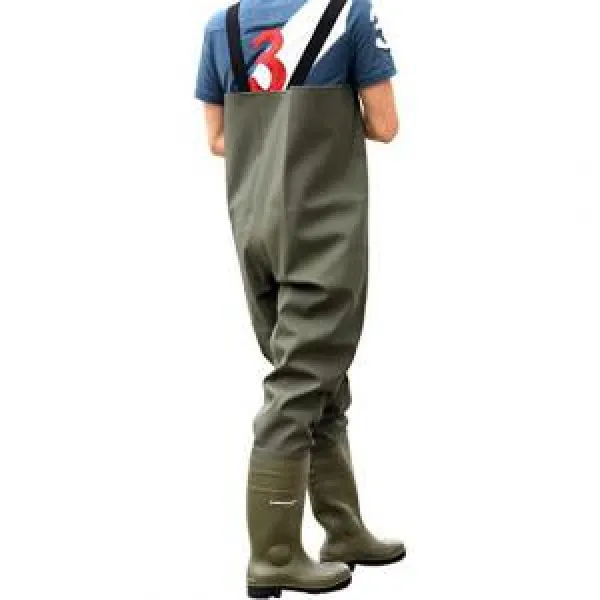 Image of Dunlop Chest Wader Full Safety Green Size 7 Boots NWT6488-07