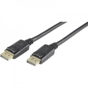 Image of Digitus DisplayPort Cable 2m Black [1x DisplayPort plug - 1x DisplayPort plug]