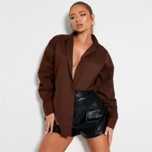 Image of I Saw It First Ultimate Oversized Shirt - Brown
