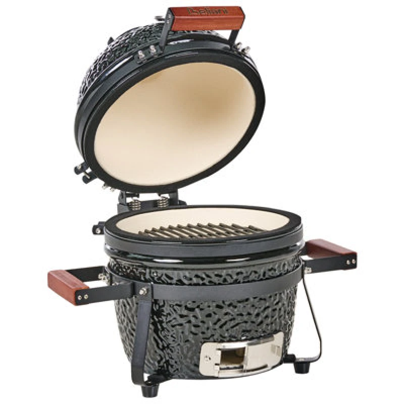 Image of Beliani Mini Charcoal Bbq Grill Kamado Ceramic Black