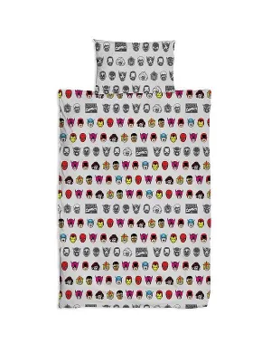 Image of Marvel Comic Faces Duvet Cover Set