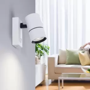Image of 1 Light GU10 Spotlight White with nail switch