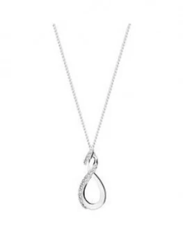 Image of Simply Silver Cubic Zirconia Infinity Twist Top Pendant Necklace