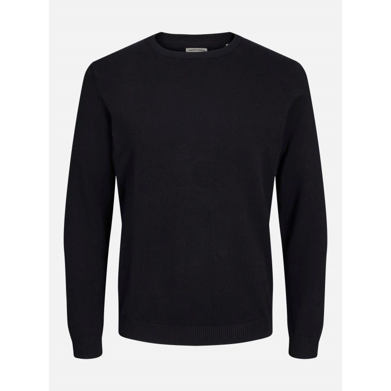 Image of Jack and Jones Basic Crew Knit Plus Size Mens Black male 2XL