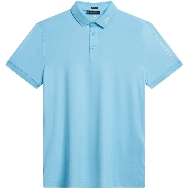 Image of J Lindeberg Tour Tech Golf Polo Shirt Mens - Blue Blue S