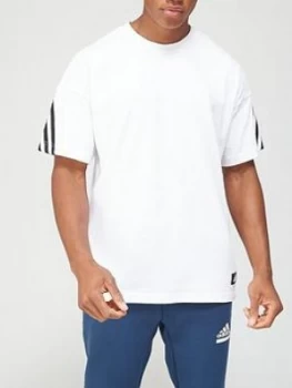 Image of Adidas 3-Stripe T-Shirt - White