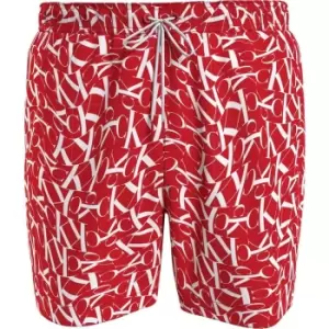 Image of Calvin Klein Medium Drawstring-Print - Red