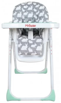 Image of My Babiie MBHC8GR Grey Rabbits Highchair