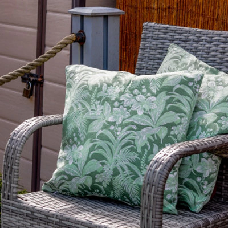 Image of Streetwize Outdoor Floral Scatter Cushions - Green Green One Size