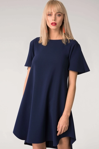 Image of Mela London Blue Navy Long Sleeves 'Angelica' Tunic Dress - 8