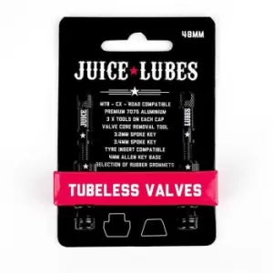 Image of Juice Lubes Tubeless Valves, 48mm, Black - Black