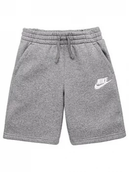 Image of Nike Sportswear Older Boys Club Shorts - Grey Heather Size M 10-12 Years