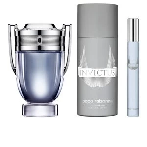 Image of Paco Rabanne Invictus Gift Set 100ml Eau de Toilette + 150ml Deodorant + 10ml Eau de toilette