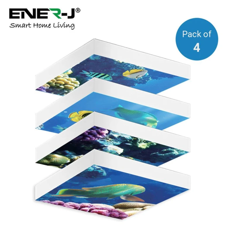 Image of ENER-J Marine LED 2D version 60x60cms 40W with 4 x Foldable Screwless in White Size: 60x60cm White Unisex 60x60 cm