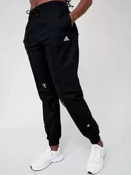 Image of Adidas Sportswear Brand Love Jogger, Black/White, Size S, Women
