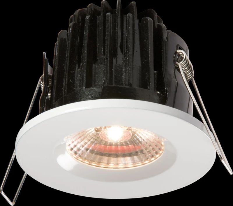 Image of Netlighting Knightsbridge IP65 7W LED 3000K Warm White Downlight with White Round Bezel VFRCOBAWW White