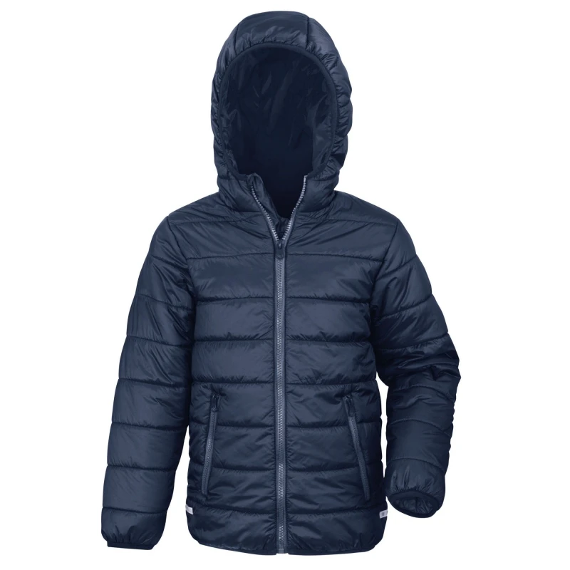 Image of Result Core Padded Jacket in Mid Navy Size: 2-3 Years Mid Navy Unisex 2-3 Years