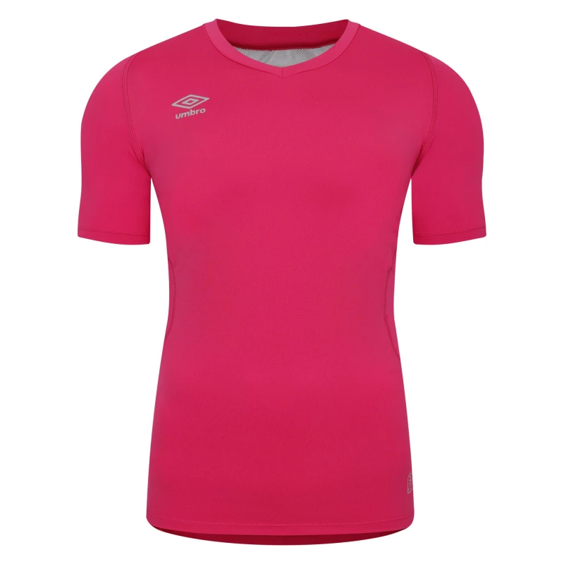 Image of Umbro Umbro Men Elite V Neck Base Layer Top in Dusty Pink Size: large Dusty Pink L Male 5063527937018