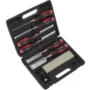 Image of AK9240 Hammer-Thru Wood Chisel 8pc Set - Sealey