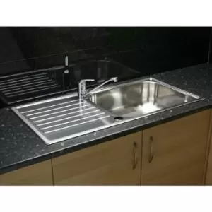 Image of Reginox Minister 1.0 Bowl Inset Kitchen Sink Stainless Steel Reversible Waste