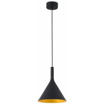 Image of Faro Lighting - Faro Pam-G - LED Large Dome Ceiling Pendant Light Black, Gold