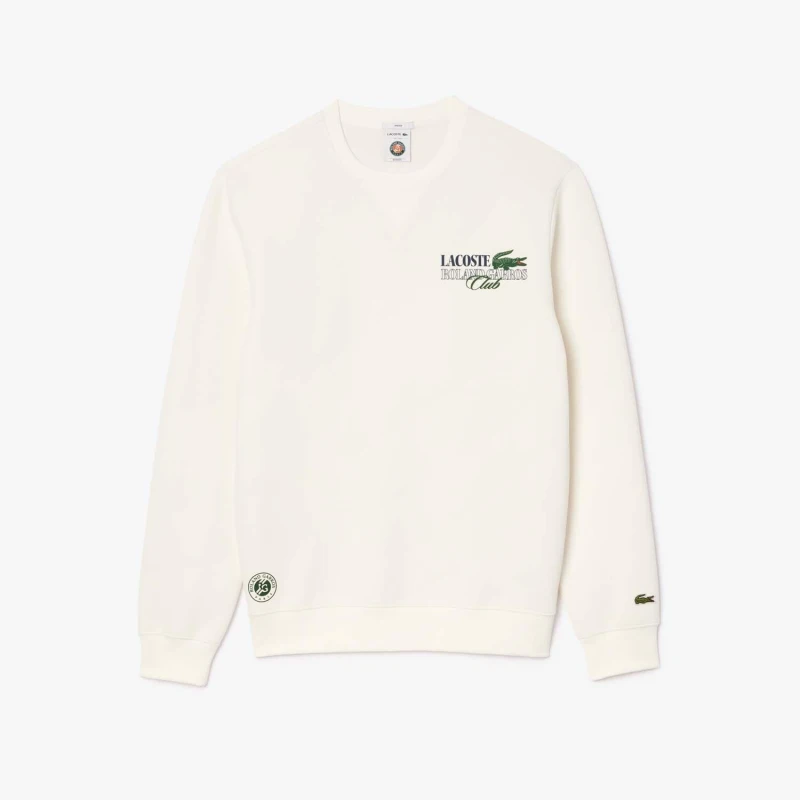 Image of Lacoste Sportsuit Roland-Garros Edition Sweatshirt Cream male 2XS
