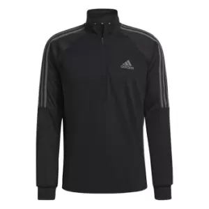 Image of adidas Sereno Long Sleeve Zip Top Mens - Black