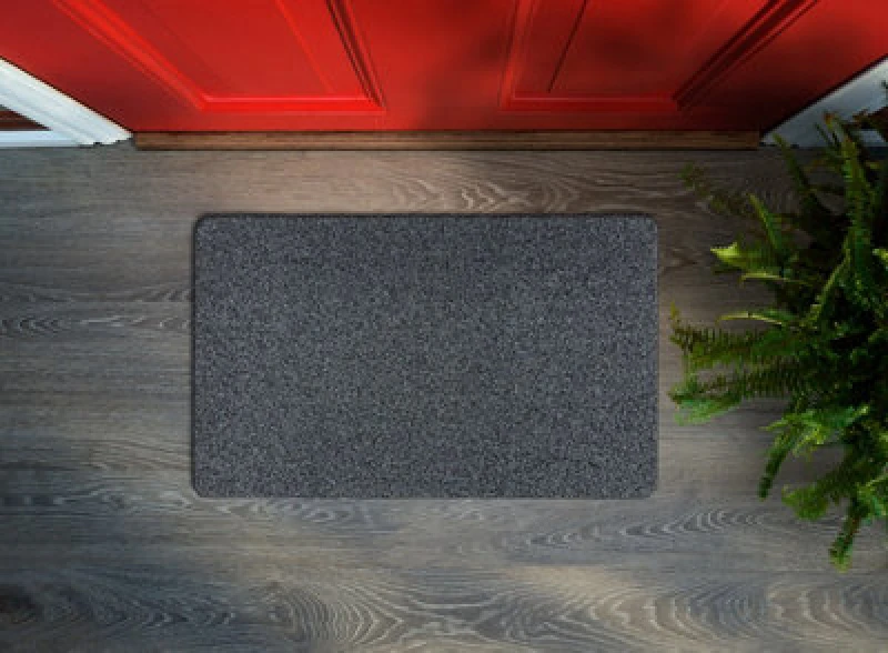 Image of RugsX Doormat Michigan 920 Antislip, Outdoor, Indoor, Gum - Anthracite 50X80 Cm
