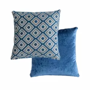 Image of Emma Barclay Pisa Geometric Jacquard Cushion (Pair) Cover In Navy