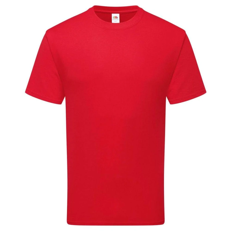 Image of Fruit of the Loom Mens Pure Cotton T-Shirt in Red Size: Small Red Male S