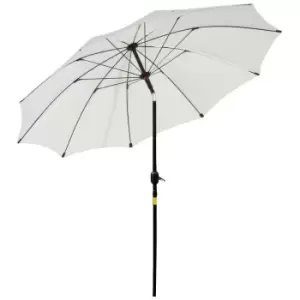 Image of Outsunny Patio Umbrella Outdoor Sunshade Canopy With Tilt And Crank - White