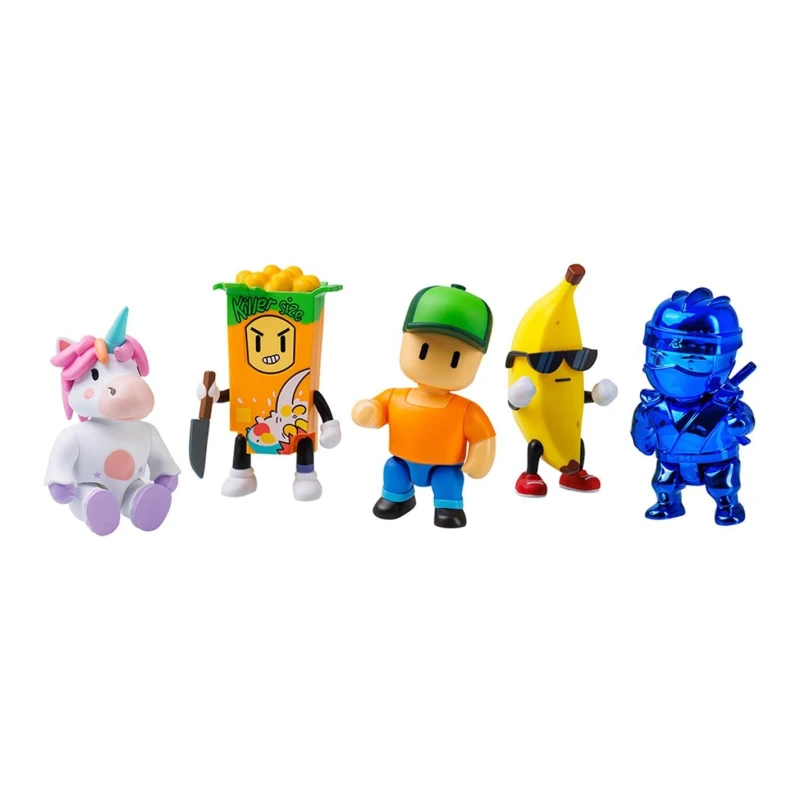 Image of Click Distribution Stumble Guys 4.5' Action Figures 5PK Small Toy Figures One Size Black 84329390000