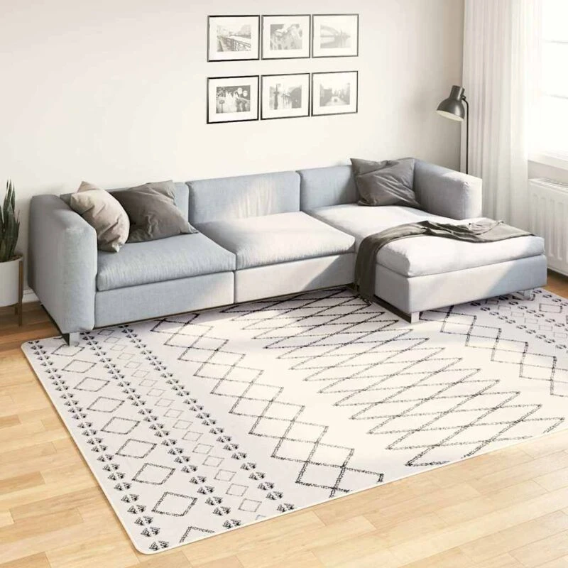 Image of VIDAXL Rug Washable 190x300cm Black and White Anti Slip Vidaxl 8720286654088