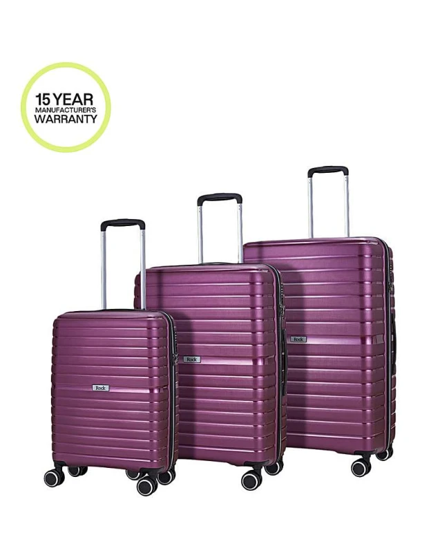 Image of Rock Luggage Hydra Lite VZ9Q9 Purple Suitcase 3Pcs Set