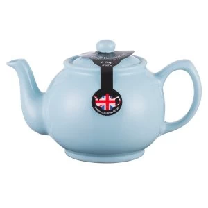 Image of Price and Kensington Fine Stoneware Traditional, Pastel Blue 6 cup teapot, 22 x 14 x 14 cm