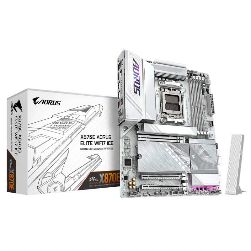 Image of Gigabyte X870E AORUS ELITE WIFI7 ICE AMD Ryzen DDR5 WIFI ATX Motherboard - Socket AM5